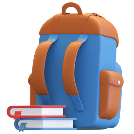 Schulrucksack  3D Illustration