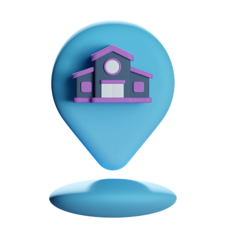 Schulstandort-Pin  3D Icon