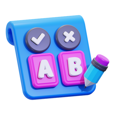 Schultest  3D Icon