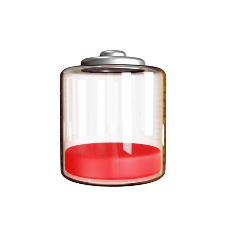 Niedriger Batteriestatus  3D Icon