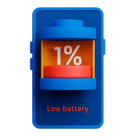 Niedriger Batteriestatus  3D Icon