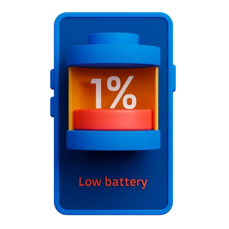 Niedriger Batteriestatus  3D Icon