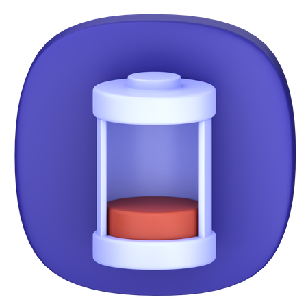 Niedriger Batteriestatus  3D Icon