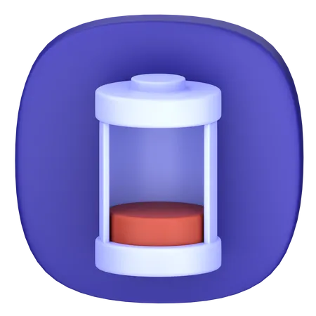 Niedriger Batteriestatus  3D Icon