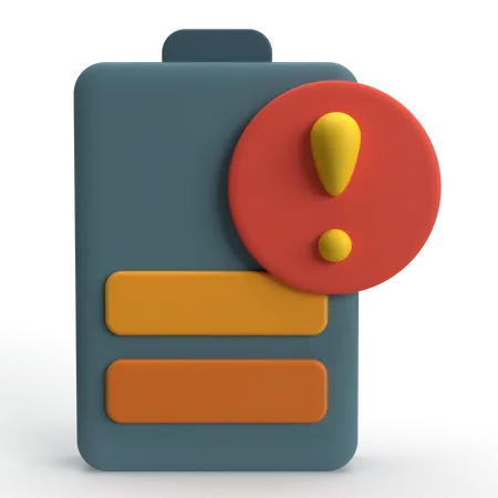 Niedriger Batteriestatus  3D Icon