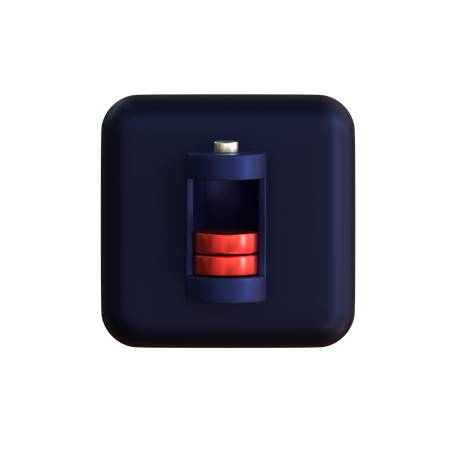 Niedriger Batteriestatus  3D Icon