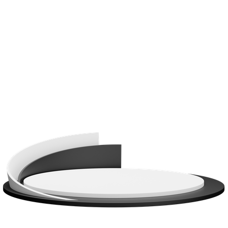 Schwarz weißer Sockel  3D Icon
