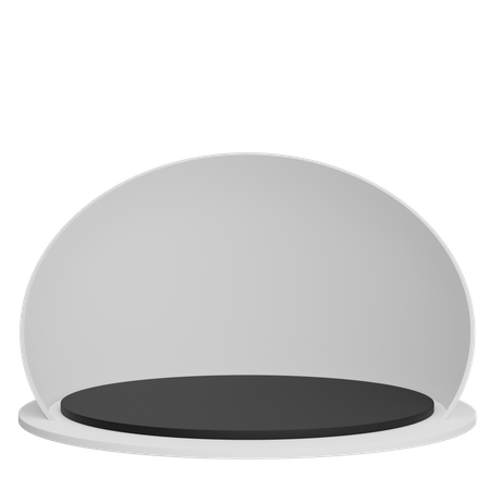 Schwarz weißes podium  3D Icon