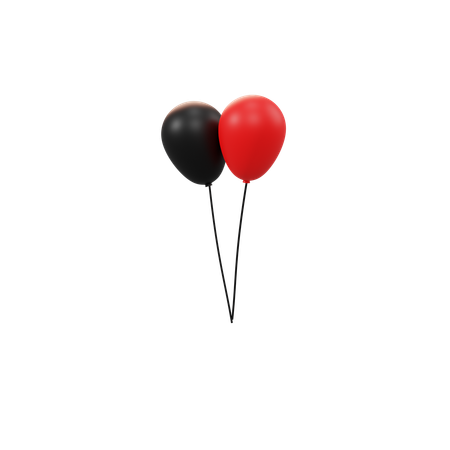 Schwarze Freitagsballons  3D Icon