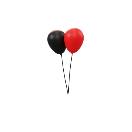 Schwarze Freitagsballons  3D Icon