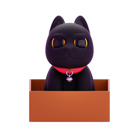 Schwarze Katze  3D Icon