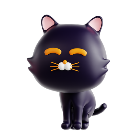 Schwarze Katze  3D Icon