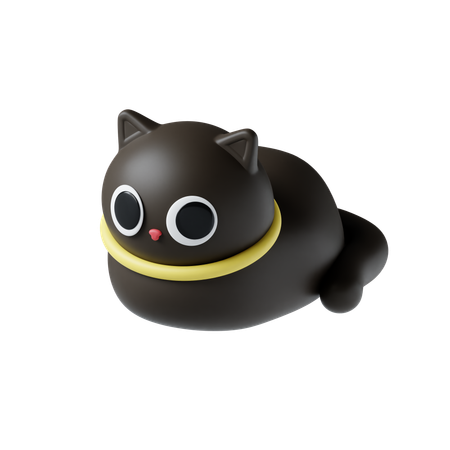 Schwarze Katze  3D Icon