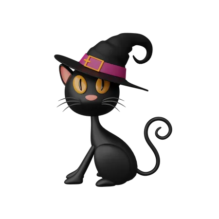 Schwarze Katze  3D Icon