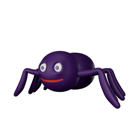 Schwarze Spinne  3D Icon