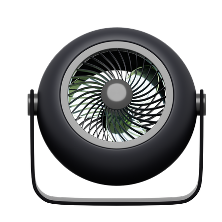 Schwarzer Ventilator  3D Icon