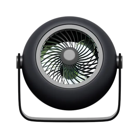 Schwarzer Ventilator  3D Icon