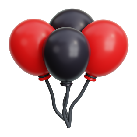 Schwarzer Freitagsballon  3D Icon