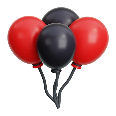 Schwarzer Freitagsballon  3D Icon