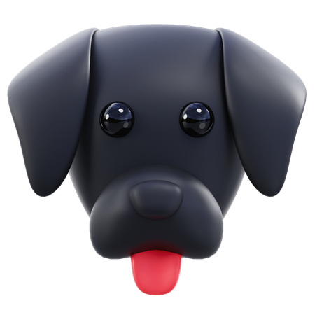 Schwarzer Hund  3D Icon