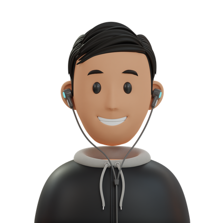 Schwarzer Pullover  3D Icon