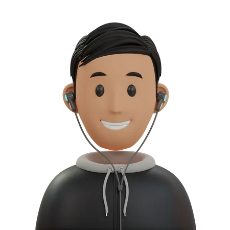 Schwarzer Pullover  3D Icon