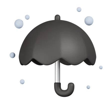 Schwarzer Regenschirm  3D Icon