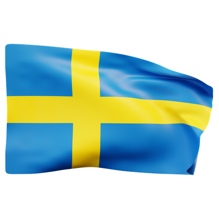 Schweden Flagge  3D Icon