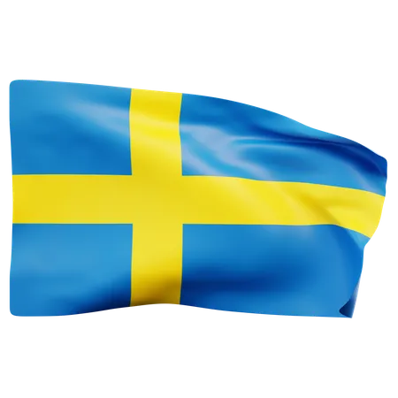 Schweden Flagge  3D Icon