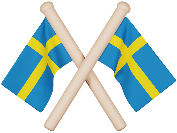 Schweden Flagge  3D Icon