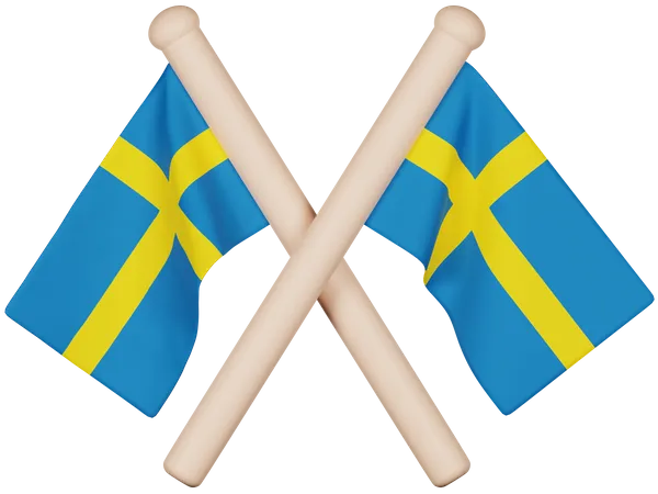 Schweden Flagge  3D Icon