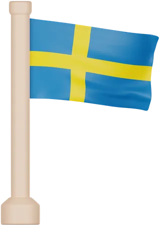 Schweden Flagge  3D Icon