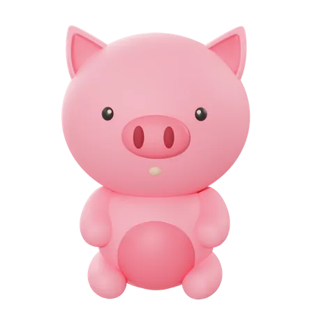 Schwein  3D Illustration