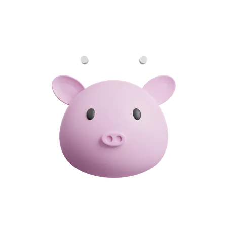 Schwein-Avatar  3D Illustration