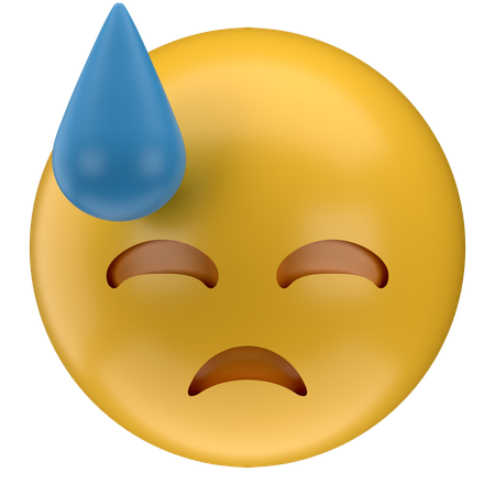 Schweiß-Emoji  3D Icon