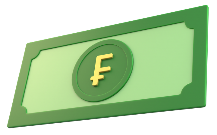 Schweizer Franken Geld  3D Icon