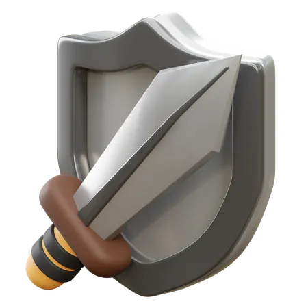 Schwert und Schild  3D Icon