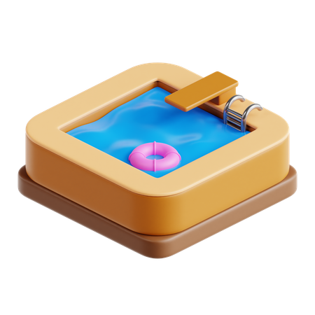 Schwimmbad  3D Icon