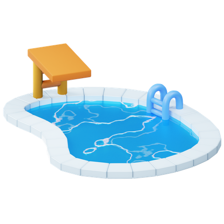 Schwimmbad  3D Icon