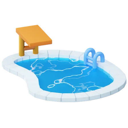 Schwimmbad  3D Icon