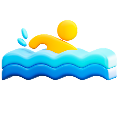 Schwimmer  3D Icon