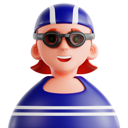 Schwimmerin  3D Icon