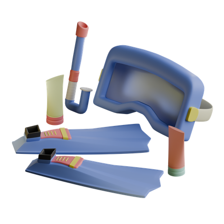 Schwimmwerkzeuge  3D Icon