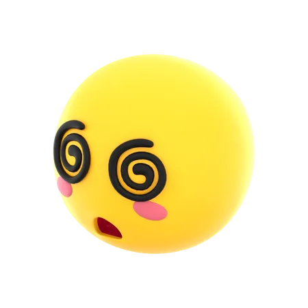 Schwindlig Emoji  3D Icon