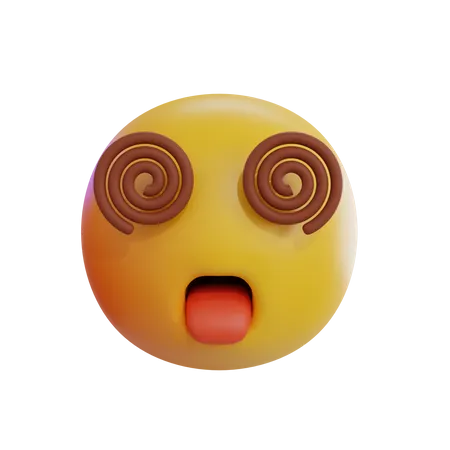 Schwindlig Emoji  3D Icon