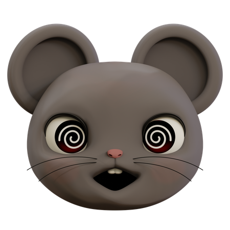 Schwindlige Maus Emoji  3D Icon