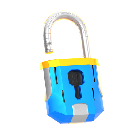 Sci Fi Padlock  3D Icon