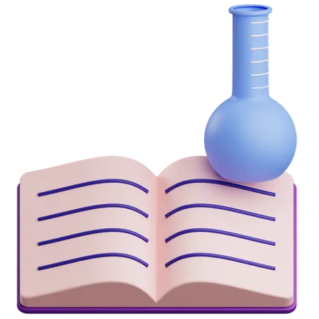 3 D Science Book Illustration 3D Icon