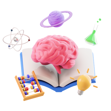 Science Brain  3D Icon