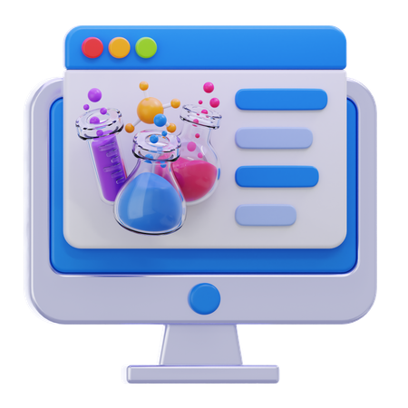 Science Computer  3D Icon